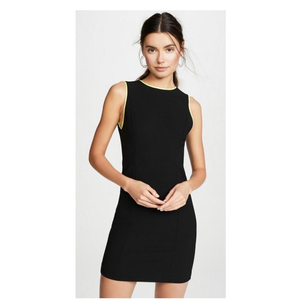 Alice + Olivia Colin Clorblock Crew Neon Dress.